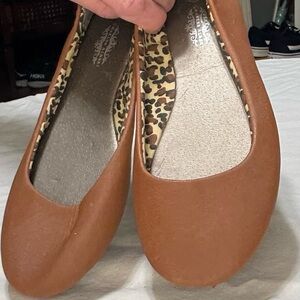 Brown Leather Women's Flats